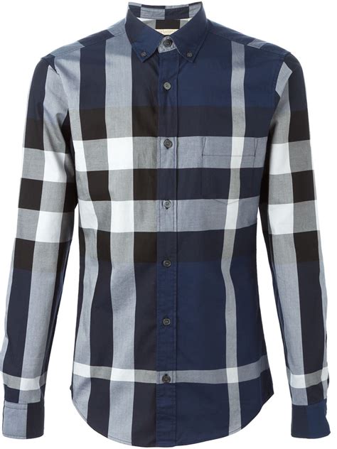 burberry mens blue lace shirt|farfetch burberry shirts.